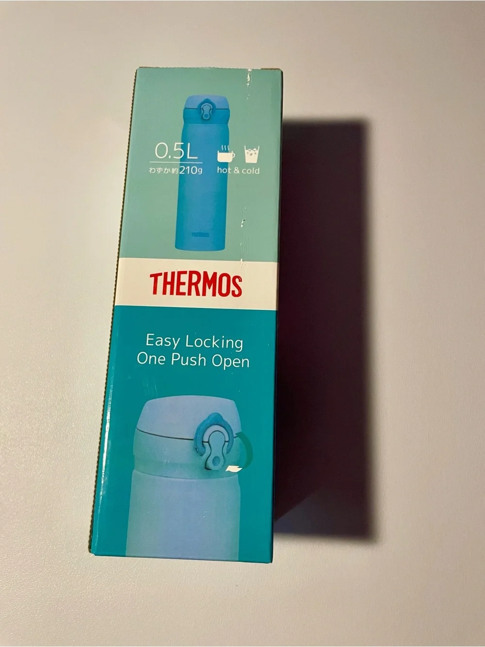 NIB Thermos JDM 0.5L Vacuum Insulated Travel Mug Sky Blue JNL-502